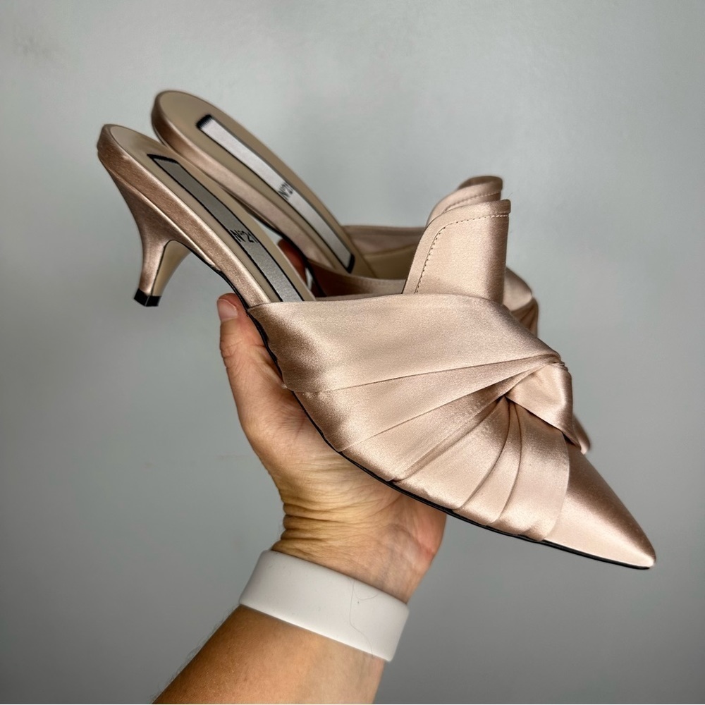 Numero Ventuno N°21 Satin Knotted Mule Womens 39.5 US 9.5 - Picture 2 of 11